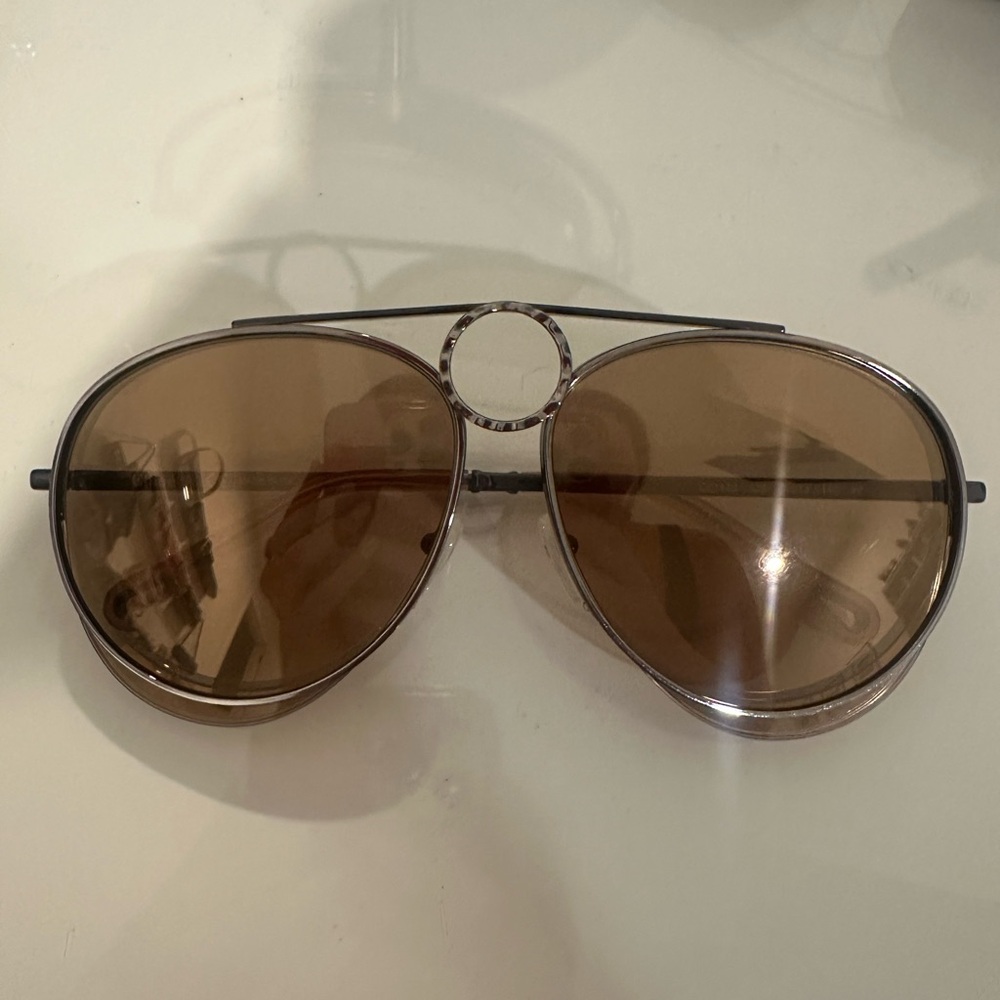 Chloe Brown Aviator Sunglasses